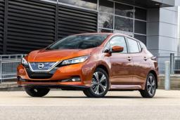 2022 Nissan Leaf Front Left in Orange
